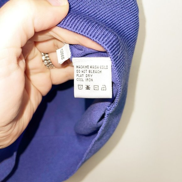 🚩SOLD🚩AUGUST SILK Ruched 3/4 Sleeve Silk Blend Knit Sweater Size L - Picture 5 of 12